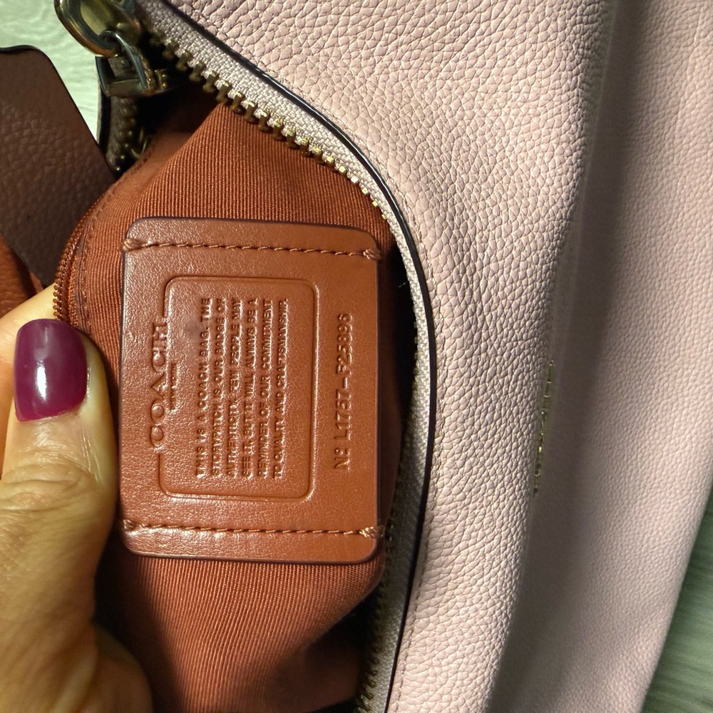 Coach Pink Hobo Bag with Brown Strap - Picture 3 of 4